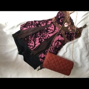 Cute strap brown color top size S